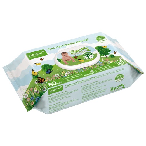 BABY ZERO Toallitas húmedas hidratantes para bebe BABY ZERO 80 uds.