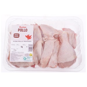 Imagen de AUCHAN Medio pollo troceado bandeja. Producto Alcampo