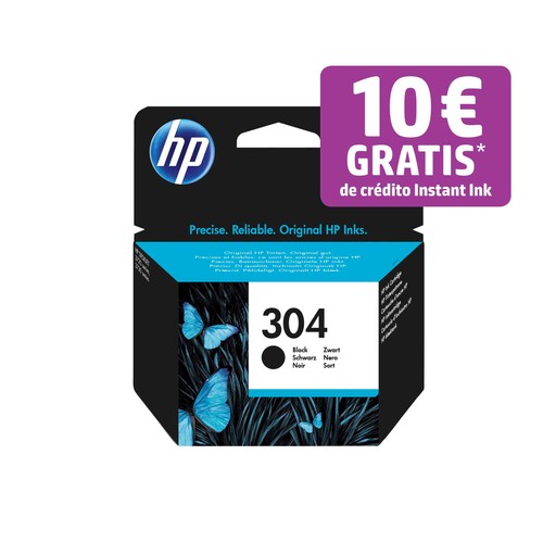 Cartucho de tinta original HP 304 N9K06AE, negro.
