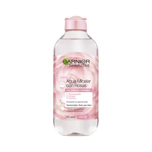 GARNIER Skin active Agua micelar con rosas, para piel apagada y sensible 400 ml.