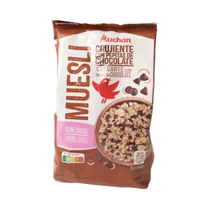 PRODUCTO ALCAMPO Muesli crujiente con pepitas de chocolate sin azúcares añadidos 500 g.