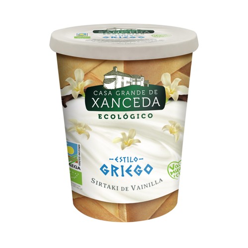 Yogur estilo Griego con vainilla de producción ecológica XANCEDA 400 g.