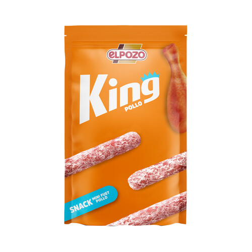 Mini fuets de pollo, ideales para tomar como snack EL POZO King 50 g.