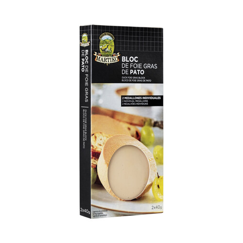 MARTIKO Medallones de foie gras de pato (de Navarra) MARTIKO 2 x 40 g.