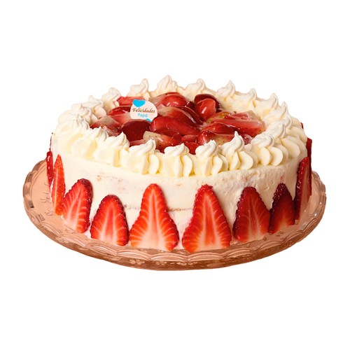 Tarta de nata con fresas 1300 g. 