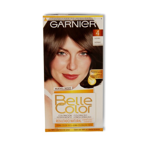 Tinte de pelo color castaño, tono 004 GARNIER Belle color.