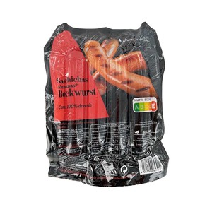 Imagen de ALCAMPO GOURMET Salchichas alemanas de cerdo, cocidas y ahumadas, tipo Bockwurst ALCAMPO GOURMET 4 x 90 g.