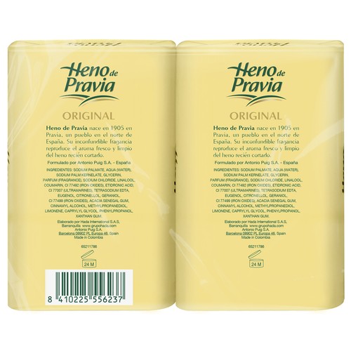 HENO DE PRAVIA Original Pastilla de jabón natural para baño 2 x 115 g.