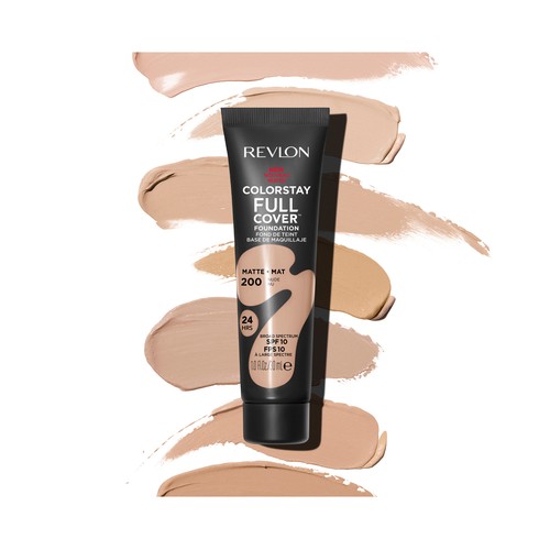 REVLON Colorstay full cover  tono 200 Nude Base de maquillaje cobertura total, con acabado mate.