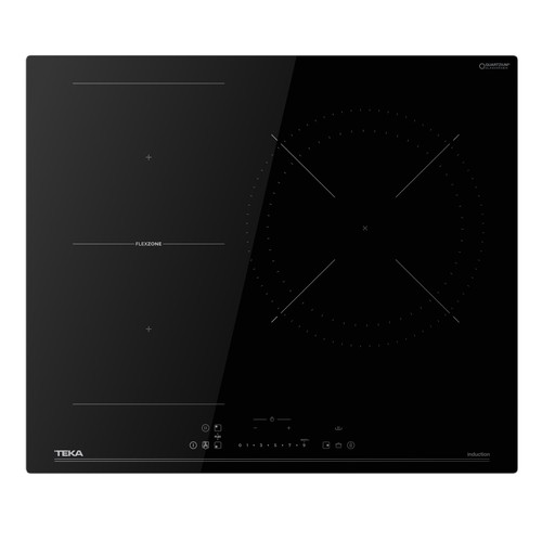 Placa de inducción TEKA IBF 63215 SSM BK, 3 zonas de cocción, 7400W, control preciso con touch slider, A: 60cm.