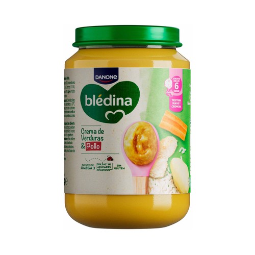BLÉDINA de Danone Tarrito de crema de verduras y pollo, a partir de 6 meses 200 g.