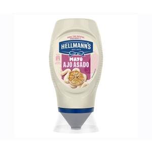 HELLMANN"S Mayonesa sabor ajo, bocabajo 250 ml.Mayonesa sabor ajo, bocabajo 250 ml. Mayonesa sabor ajo, bocabajo 250 ml.