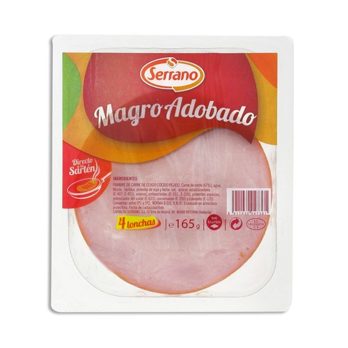 SERRANO Magro adobado cortado en lonchas 165 g.