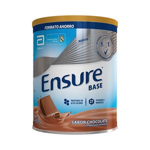ENSURE Base Complemento alimenticio (27 vitaminas y minerales) con sabor a chocolate 400 g. 400 ml