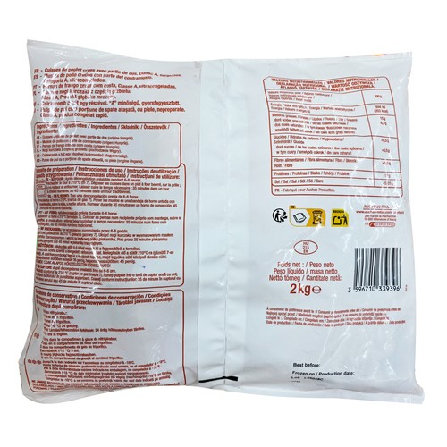 PRODUCTO ECONÓMICO ALCAMPO Muslos de pollo congelados 2 kg.