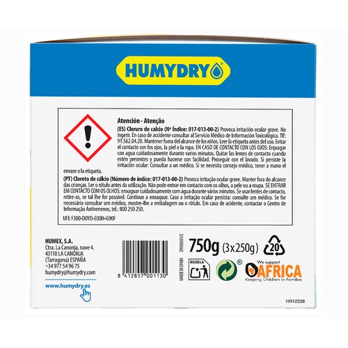 HUMYDRY Antihumedad Basic más 3 recambios de 250 g.