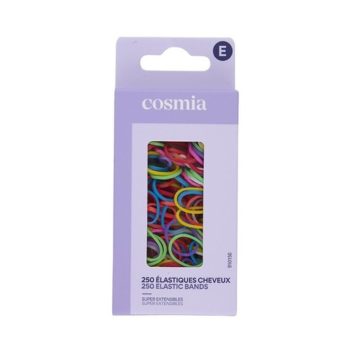 COSMIA Gomas de pelo pequeñas, superextensibles y de diferentes colores 250 uds.