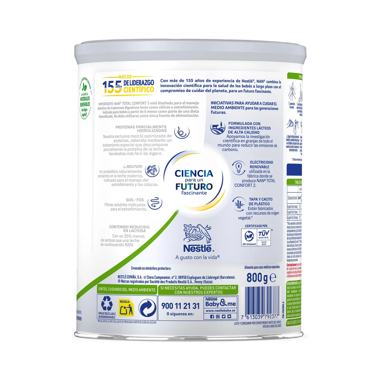 Expert pro total confort 2 Leche en polvo de continuación, a partir de 6 meses 800 g.