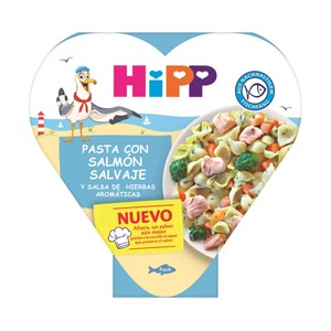 Hipp Bio Pasta con Salmón Salvaje y Salsa de Hierbas Aromáticas, a Partir de 1 Año 250 G.