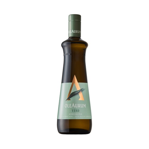 OLEAURUM Verd Aceite de oliva virgen extra (aove) con D.O.P Les Garrigues botella 750 ml.