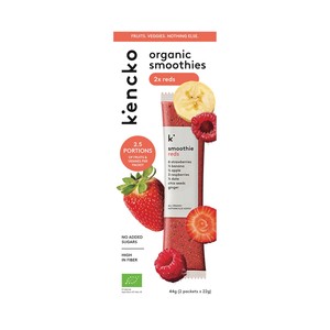 Imagen de KENCKO Smoothie reds Preparado para batido de frutas ecológicas, chia y jengibre 2 x 22 g.