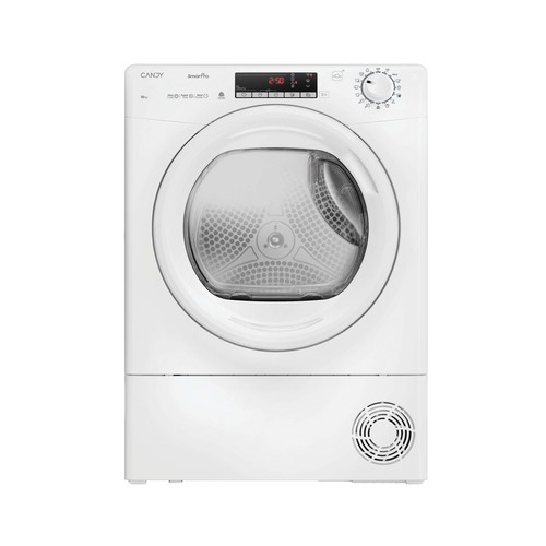 Secadora por condensación con bomba de calor CANDY Cro EH10N2TE-S, capacidad de secado: 10KG, clasificación energética: D, H: 85cm, A: 59,6cm, F: 60,4cm.