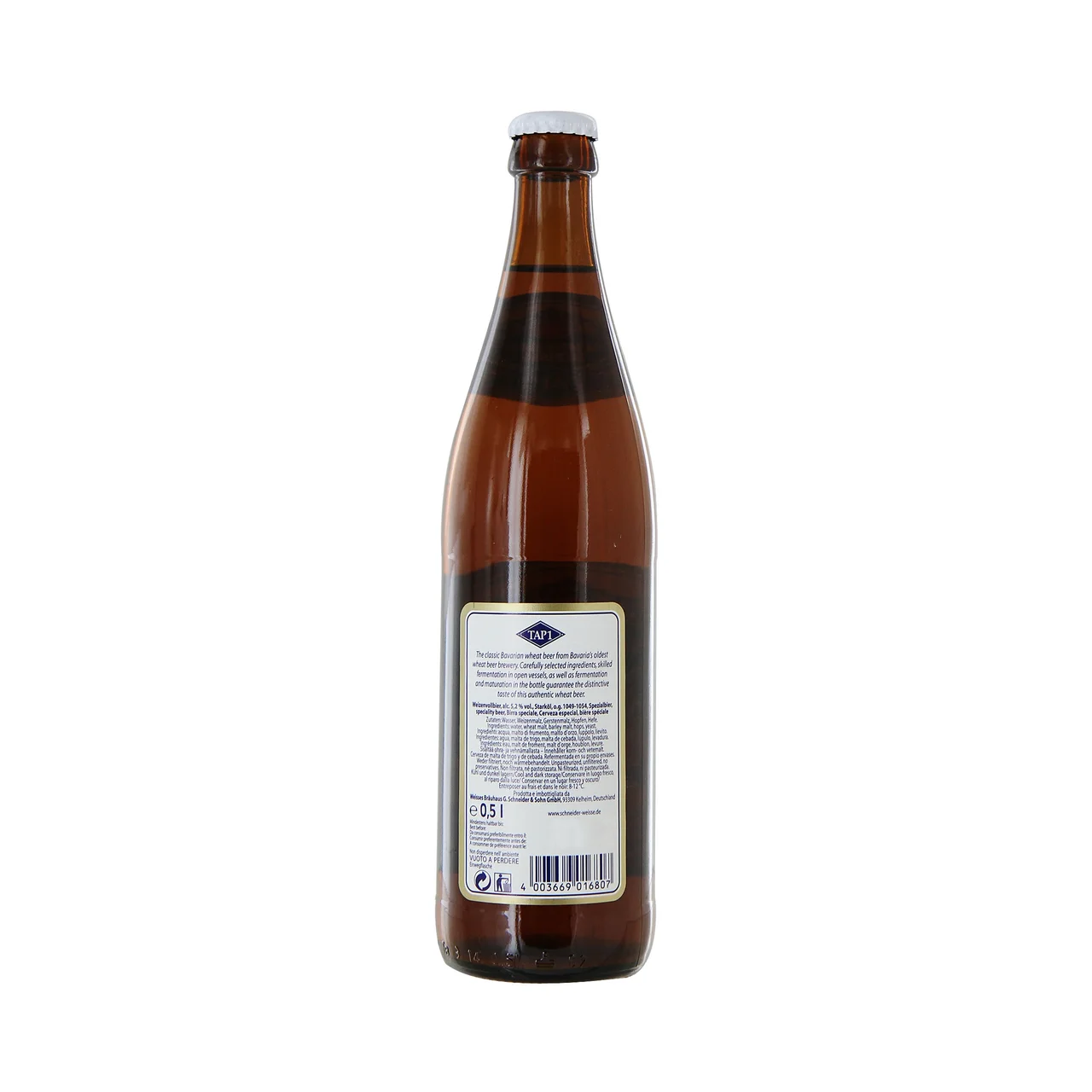 Cerveza Alemana turbia de Importación botella 50 cl.
