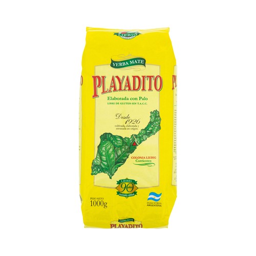 Yerba mate para infusión PLAYADITO bolsa 1 kg.
