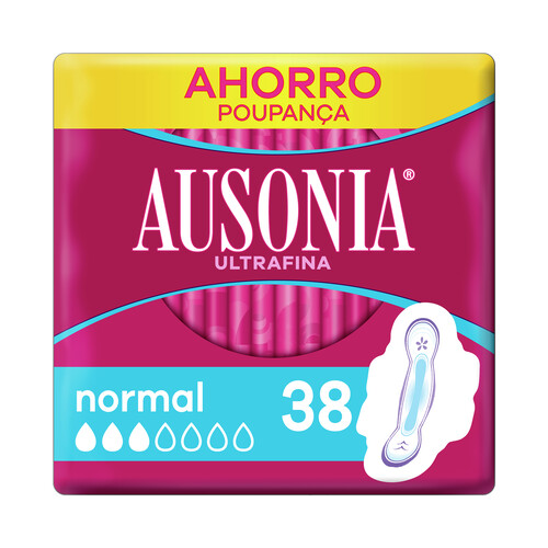 AUSONIA Compresa ultrafina normal con alas AUSONIA 38 uds.