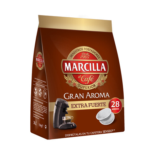 Café extra fuerte en cápsulas MARCILLA SENSEO Gran Aroma 28 uds.