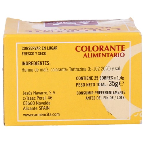 CARMENCITA Colorante alimentario CARMENCITA sobre de 25 ud.