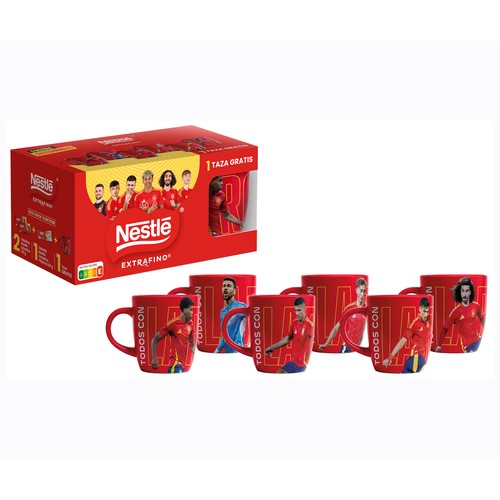 NESTLE Chocolate extrafino con taza de la roja 334 g.