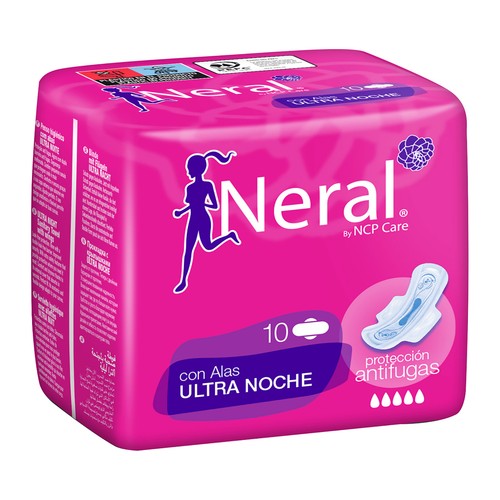 NERAL Compresas con alas ultra noche 10 uds.