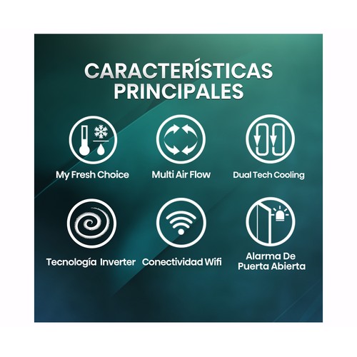 Frigorífico americano 178,5cm HISENSE MQ79470IE INOX, no frost, clasificación energética: E, H: 178,5cm A: 79,4cm, F: 69,8cm, capacidad total: 483L.