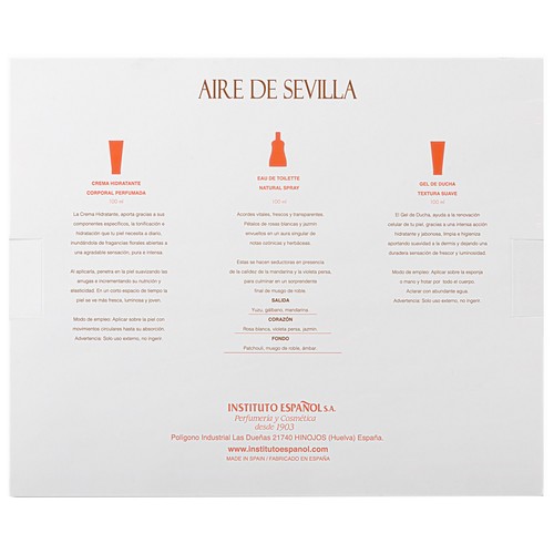 AIRE DE SEVILLA Rosas blancas Estuche regalo para mujer.