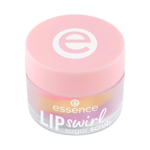 ESSENCE Exfoliante labial suave de azúcar en espiral con aroma a vainilla.