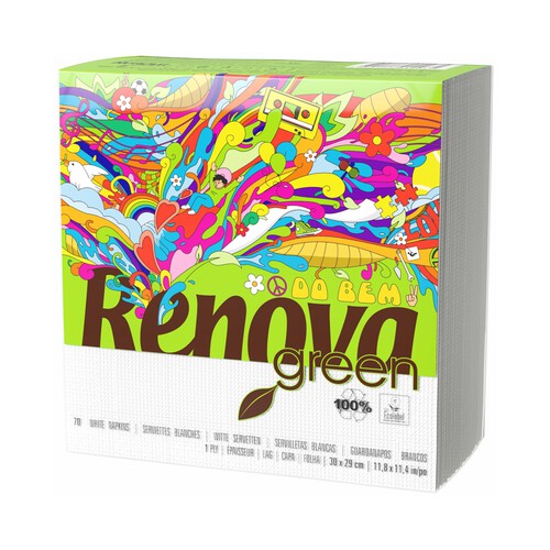 Servilletas de papel desechables RENOVA 70 uds.