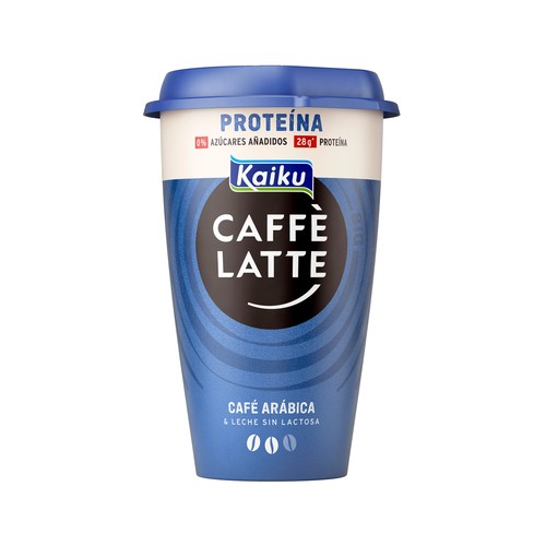 KAIKU Bebida de café con leche, sin azúcares añadidos y con alto contenido en proteínas (28g) Caffé latte 370 ml.