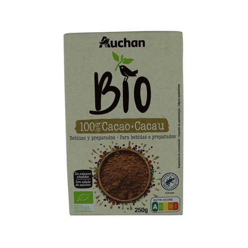 Cacao soluble 100 % cacao ALCAMPO ECOLÓGICO 250 g.