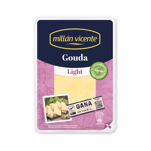 Queso Gouda light en lonchas MILLÁN VICENTE 150g.