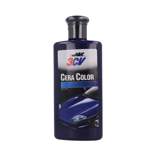 Bote de 250 mililitros de cera de color azul 3CV.