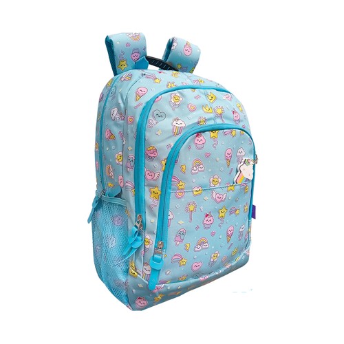 Mochila grande con 3 cremalleras 13x29x43 cm Sweet Sparkle. MITOS