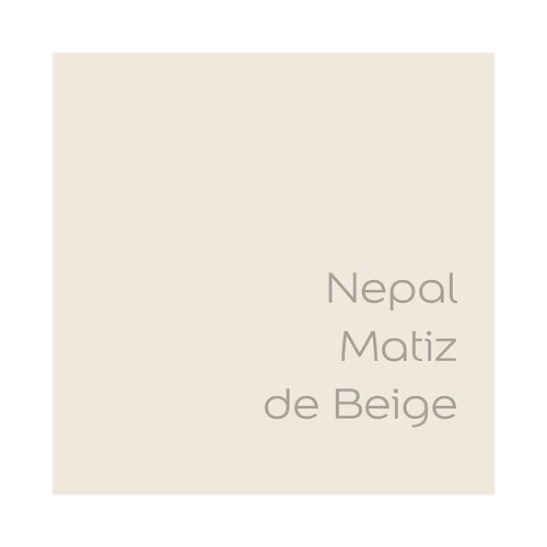 Pintura para paredes monocapa BRUGUER Colores del mundo Nepal Matiz de Beige, 4L.