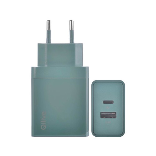 Cargador USBA + USB QILIVE.