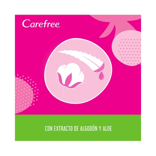 CAREFREE Cotton feel aloe Protegeslips (salvaslips) normales, transpirables y con aloe vera puro 56 uds.