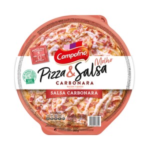 Imagen de CAMPOFRÍO Pizza de bacon y cebolla con salsa carbonara CAMPOFRÍO 360 g.