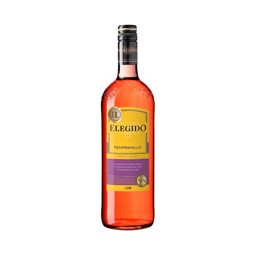 ELEGIDO Vino rosado fresco y afrutado sin denominación de origen ELEGIDO botella 1 l.