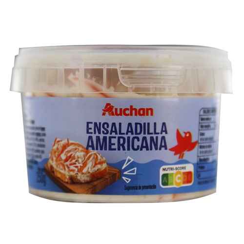 AUCHAN Ensalada americana pasteurizada, lista para consumir 250 g. Producto Alcampo
