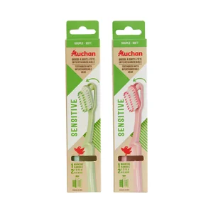 PRODUCTO ALCAMPO Sensitive Cepillo de dientes con cabezal intercambiable con filamentos suaves.