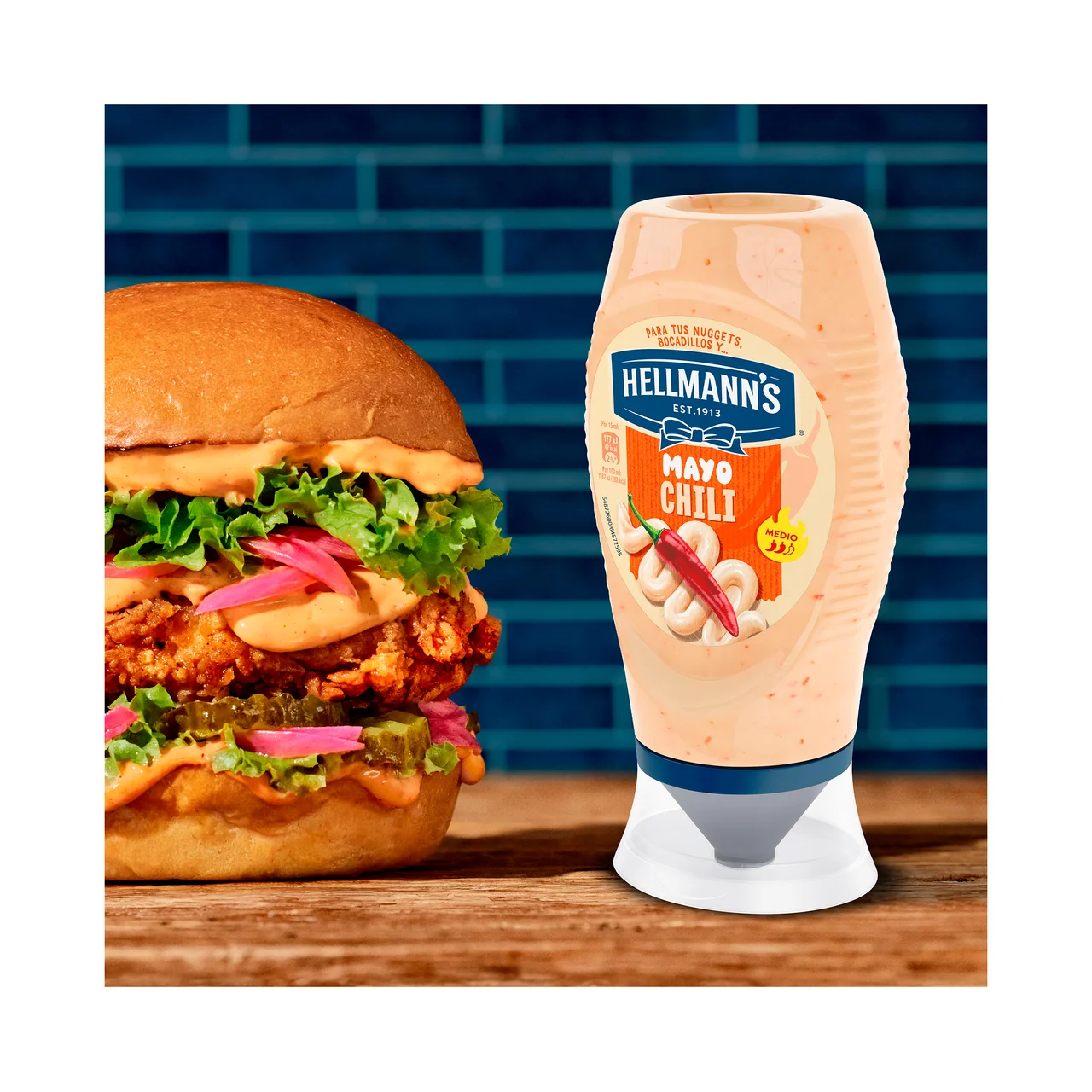 HELLMANN`S Mayonesa chili bocabajo 250 ml